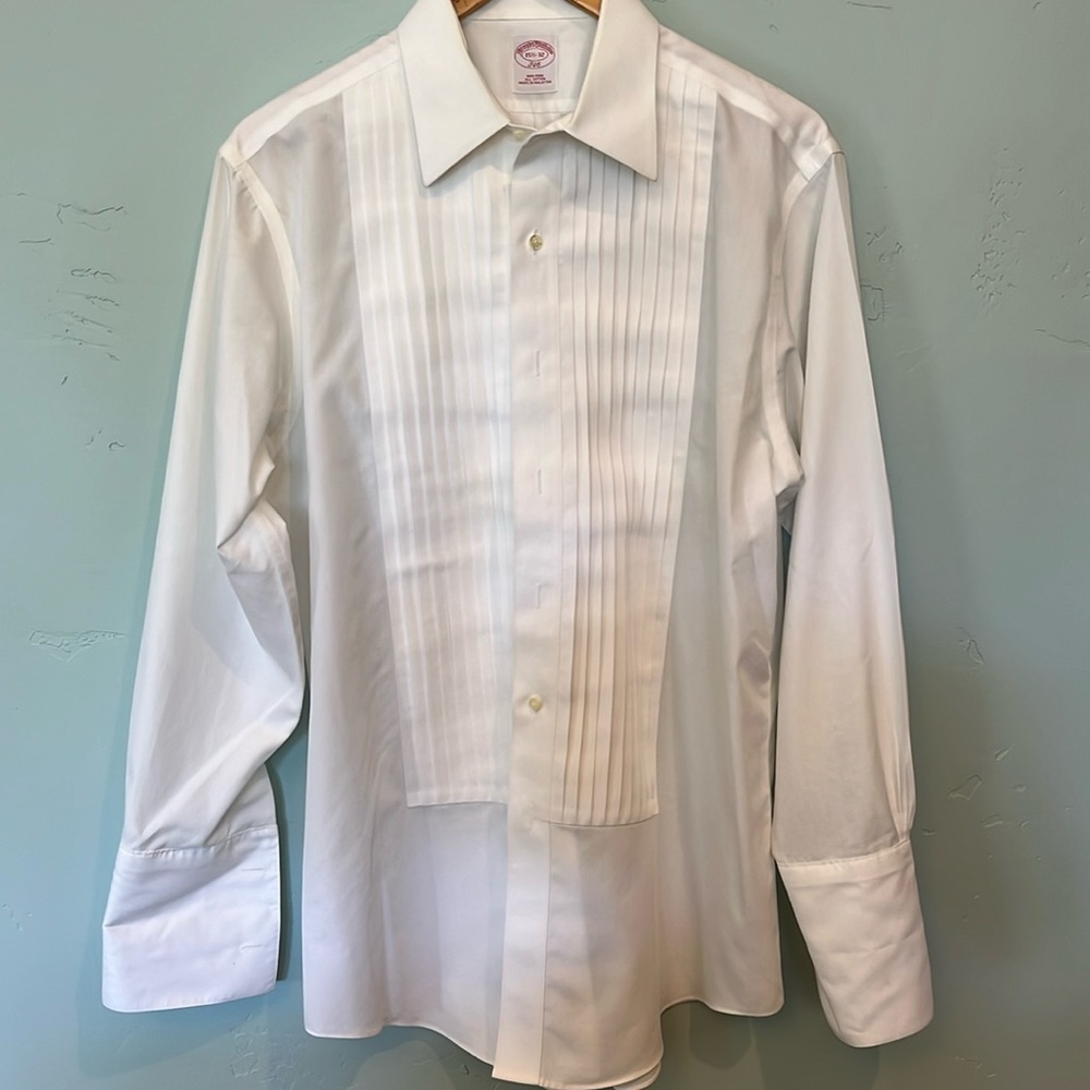 Brooks Brothers tuxedo shirt.
